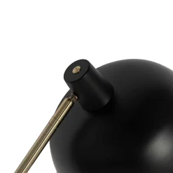 Lampadaire rétro noir avec bronze - Milou