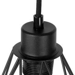 Lampadaire rustique noir avec bois 2 lumières - Chon