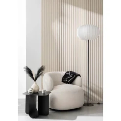 Lampadaire salon lanterne (50x50x173 cm - Blanc)