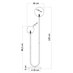 Lampadaire scandinave double éclairage - Ciarella