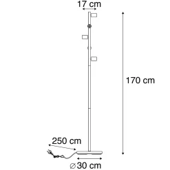 Lampadaire scandinave noir 5 lumières - Facil Tube