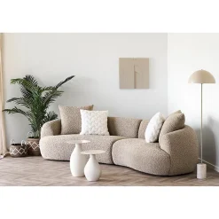 Lampadaire Sheffield en marbre et métal, finition mate. Hauteur 1550 mm , 400 x 400 mm. Usage intérieur (hors pièces humides).