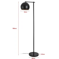 Lampadaire Skiptvet E27 hauteur 156 cm noir lux.pro