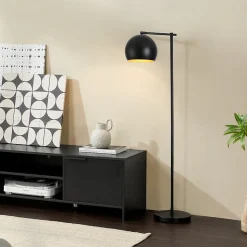 Lampadaire Skiptvet E27 hauteur 156 cm noir lux.pro