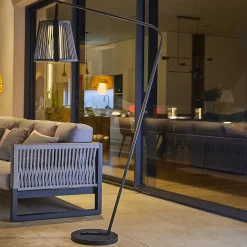 Lampadaire solaire RAYGLOW en corde H176cm