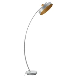 Lampadaire Stafford métal 159 x 75 x 35 cm gris lux.pro