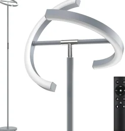 Lampadaire sur Pied Salon Moderne avec Télécommande 1300LM 20W Blanc Chaud