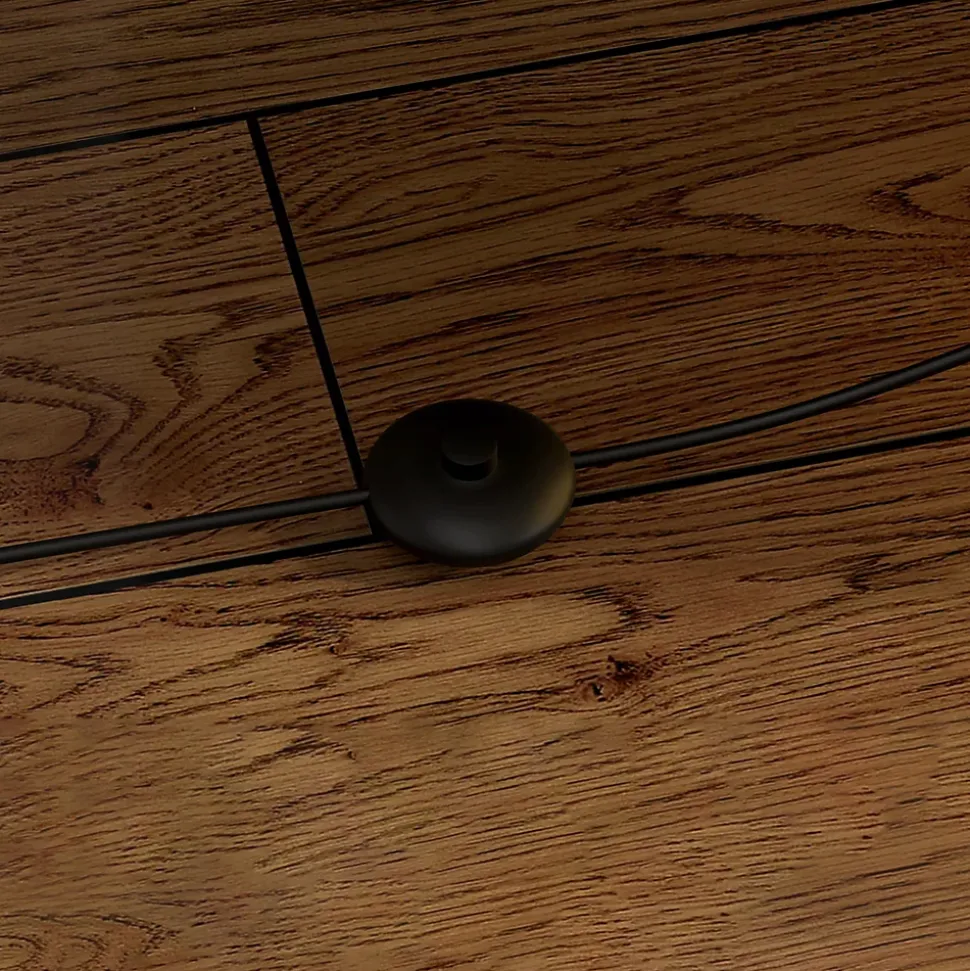 Lampadaire étagères design H.156 cm double éclairage abat-jour tissu blanc