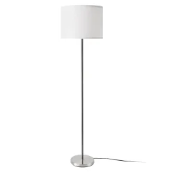 Lampadaire Tamworth E27 161 cm argent blanc lux.pro