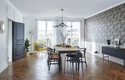 Lampadaire Toroba E27 IP20 or et noir L.28 x l..32.5cm