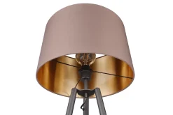 Lampadaire trois pieds design avec abat-jour tissu