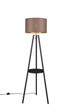 Lampadaire trois pieds design avec abat-jour tissu