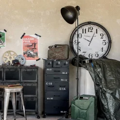 Lampadaire trépied Basalt noir - métal H175 cm - Atmosphera