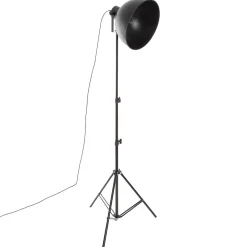 Lampadaire trépied Basalt noir - métal H175 cm - Atmosphera