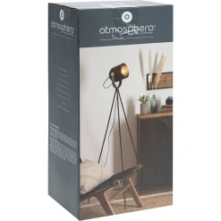 Lampadaire trépied Bil - métal - noir H136 cm - Atmosphera