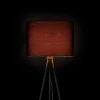 Lampadaire trépied E27 150cm X 60cm Abat-jour noir lux.pro