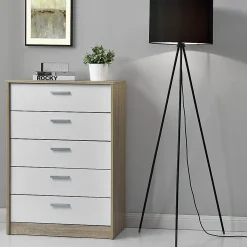 Lampadaire trépied E27 150cm X 60cm Abat-jour noir lux.pro