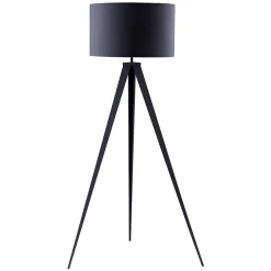 Lampadaire trépied en métal gris avec abat-jour Teamson Home