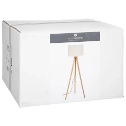 Lampadaire trépied Olga - noir - bois H150 - Atmosphera