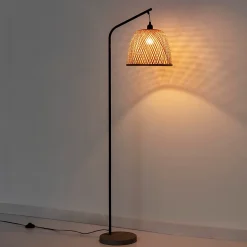 Lampadaire Umiko en bambou, hauteur 156 cm