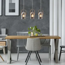 Lampe à 3 suspensions 'Vidrio' l : 58cm