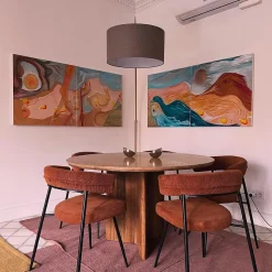 Lampe à arc en laiton avec base en marbre blanc réglable - XXL