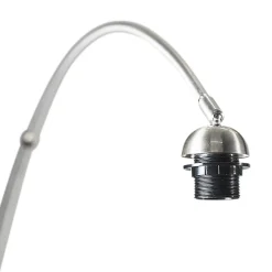 Lampe à arc moderne en acier réglable sans abat-jour