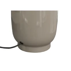 Lampe 49 cm vase céramique laqué et abat-jour taupe - GAïA