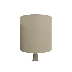 Lampe 49 cm vase céramique laqué et abat-jour taupe - GAïA