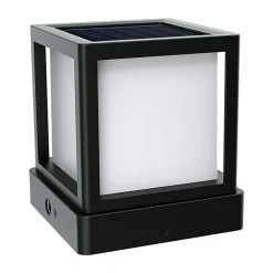 Lampe à colonne/à poser solaire 20w 1000lm 4000K avec sensor NOIR