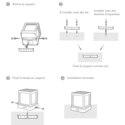 Lampe à colonne/à poser solaire 20w 1000lm 4000K avec sensor NOIR