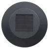 Lampe à piquer d'extérieur solaire LED intégrée métal noir IP44 0.2W blanc chaud