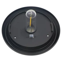 Lampe à piquer d'extérieur solaire LED intégrée métal noir IP44 0.2W blanc chaud