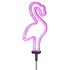 Lampe à piquer extérieur LED à énergie solaire IP44 0.3 W Vert H.86,5 x l.13cm blanc et noir