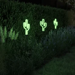 Lampe à piquer extérieur LED à énergie solaire IP44 0.3 W H.88,5 x l.13cm blanc et noir