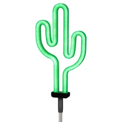 Lampe à piquer extérieur LED à énergie solaire IP44 0.3 W H.88,5 x l.13cm blanc et noir