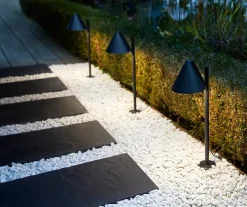 Lampe à piquer extérieure Eriksson LED intégrée 300 lm IP44 GoodHome noir vendue par 3 pièces