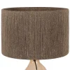 Lampe à poser ambre Heliac verre jute 30x60cm