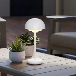 Lampe à poser Astrapia LED tactile blanc IP44 Ø13.7 x H.29.8 cm 1.8W GoodHome