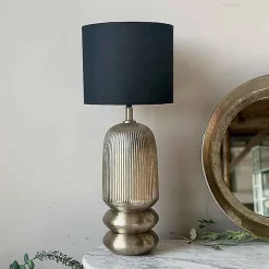 Lampe à poser Aurora doré noir 30x30x73cm