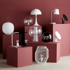 Lampe à poser Barool E27 IP20 verre transparent