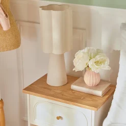 Lampe à poser Blanca beige lin - Atmosphera