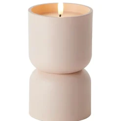 Lampe à poser bougie LED Lovere beige IP44 H.17cm Brilliant