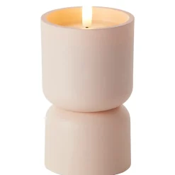 Lampe à poser bougie LED Lovere beige IP44 H.14cm Brilliant