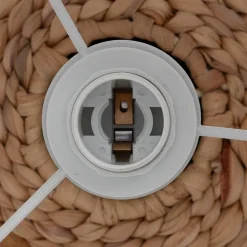 Lampe à poser boule Sand jacinthe beige H37cm - Atmosphera