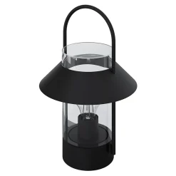 Lampe à poser Caprera sur secteur E27 IP44 GoodHome noir