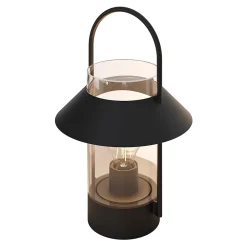 Lampe à poser Caprera sur secteur E27 IP44 GoodHome noir