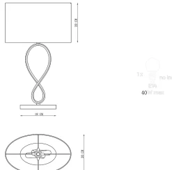 Lampe à poser Carnavon E14 IP20 gris