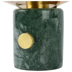 Lampe à poser Charlize pied en marbre vert, abat-jour en verre IP20 E27 40W Ø23 x H.24cm Lucide