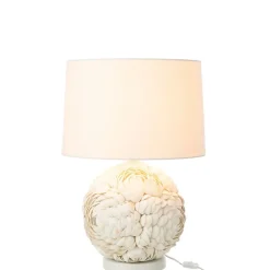 Lampe à Poser Coquillage "Beach" 59cm Blanc